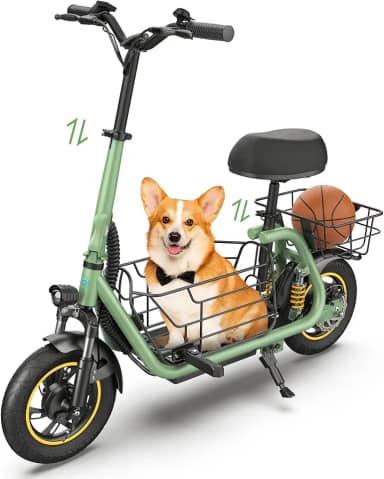 Urbanmax Scooter elétrica atualizada para adultos com Seat C1Pro, 40 km/h e alcance de 40 km, pneus pneumáticos de 30 cm, amortecedores duplos, freios duplos, cesta removível, certificado UL2272