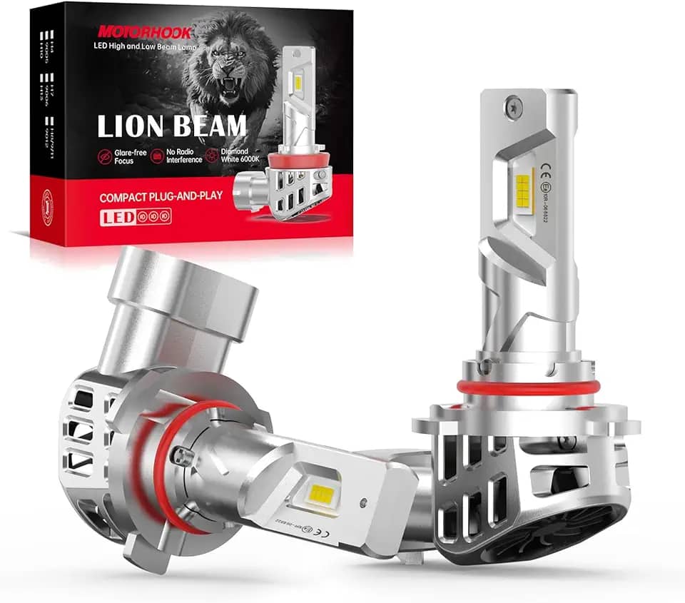 Lâmpada de Farol de LED LUDUN HB3 6000K Branca – Atualização de Farol HB3 9005 com 400% mais brilho – Alto de LED compatível com Canbus, sem erros – 12V 55W (Pacote com 2)