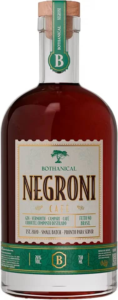 Bothanical Negroni Café - Feito no Brasil - Gin - Campari - Vermouth - Café - Pronto para Consumo
