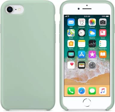 Capa Case Capinha Silicone Interior Aveludado para iPhone 7/8 / SE2 - Verde Água Claro