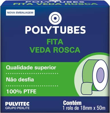 FITA VEDA ROSCA 18MM X 50M POLYTUBES PULVITEC