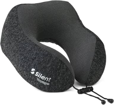 Travesseiro Apoio Encosto de Pescoço Silent para Viagem Ergonômico em Forma de U - Travesseiro ,ótimo para viajar,dormir, relaxar em casa e no trabalho (Preto Mesclado)