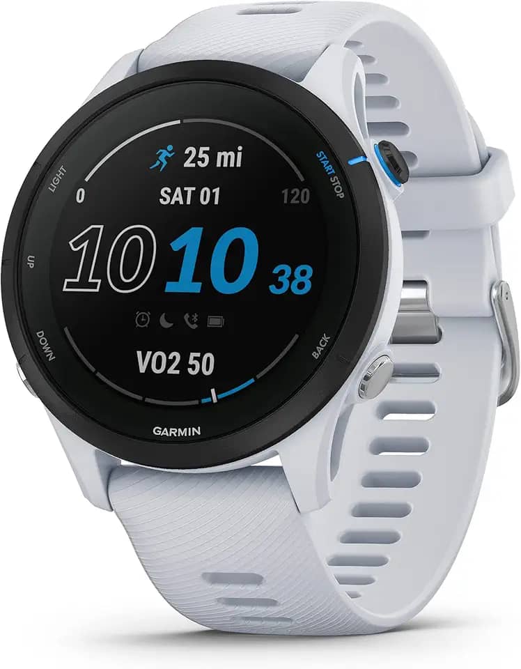 Garmin Forerunner 255 Music, Gps Executando Smartwatch com Música, Insights Avançados, Bateria de Longa Duração, Branco