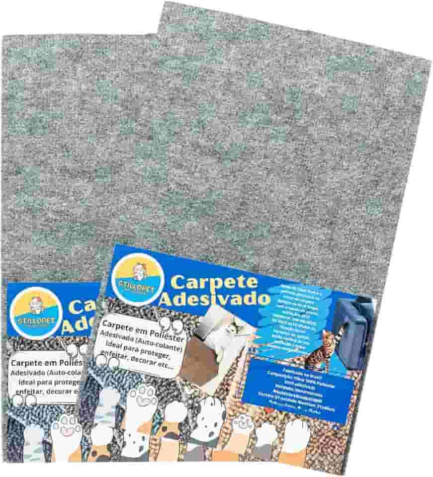 Arranhador Adesivo para Gatos - Protetor para Sofá, Cama e Móveis - Carpete Premium - Evite Arranhões e Mantenha Seu Pet Feliz (Cinza Claro, 2 Unidade)