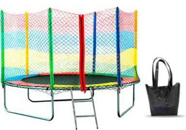 Cama Elástica Pula Pula 2,44 - Suporta 175 Kg Alta resistência - Rede com Zíper