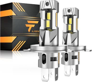 Lâmpada LED H4 9003, faróis de neblina super brilhantes 26000LM, lâmpada de neblina LED H4 branca fria 6500K, IP67 impermeável, 99% pronta para CANBUS, pacote com 2