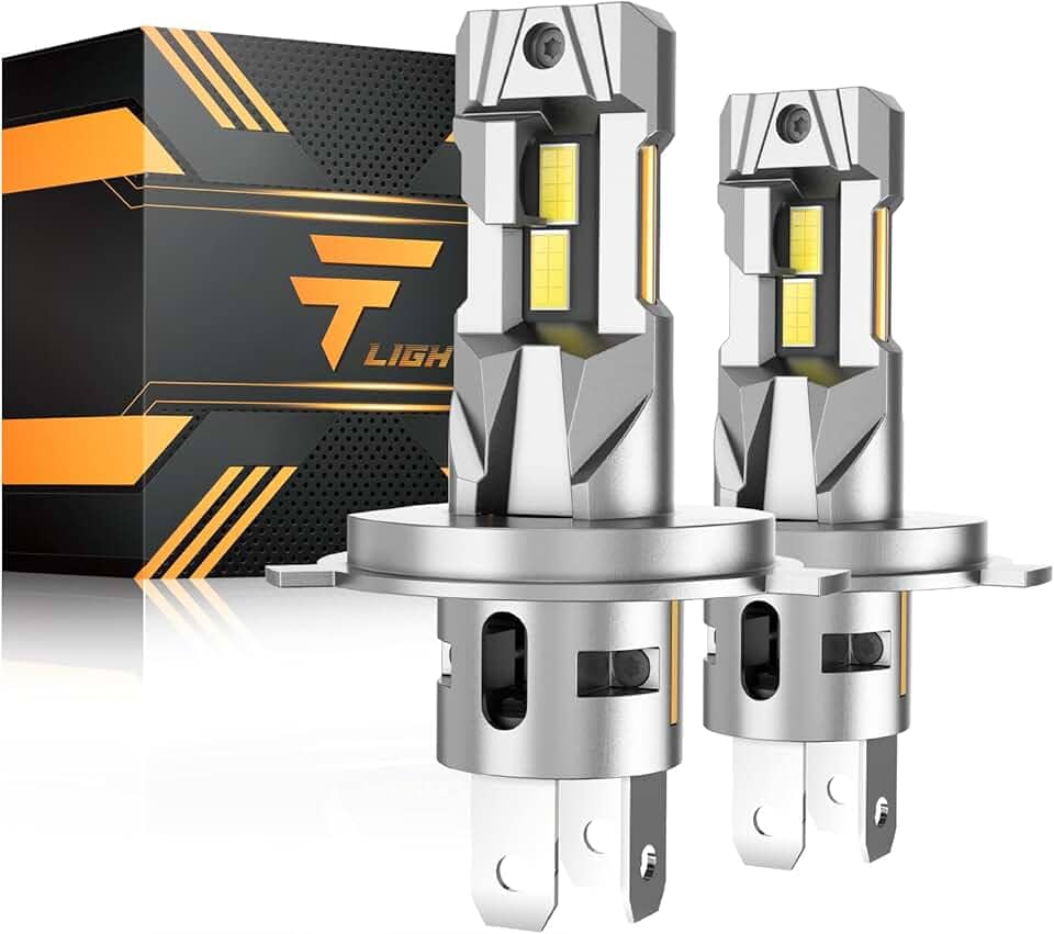 Lâmpada LED H4 9003, faróis de neblina super brilhantes 26000LM, lâmpada de neblina LED H4 branca fria 6500K, IP67 impermeável, 99% pronta para CANBUS, pacote com 2