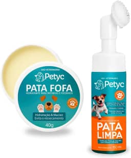 Kit Pata Limpa 150 mL + Pata Fofa 40g PETYC Higienizador de Patas e Hidratante de Patinhas e Focinho para Cães e Gatos