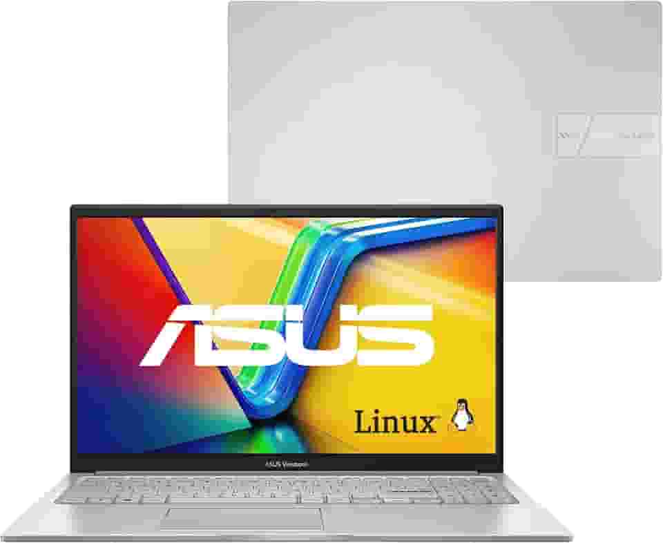 Notebook ASUS Vivobook 15, Intel Core i5, 8 GB, 512 GB SSD, KeepOS, 15.6'' FHD, Cool Silver - X1504VA-NJ1741