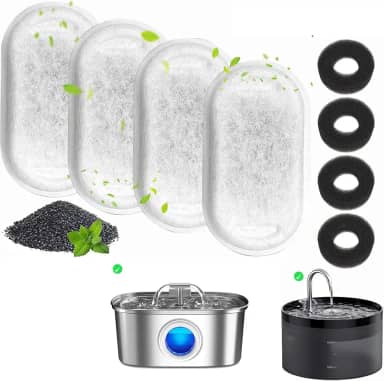 Filtros para bebedouros de gatos e esponjas de pré-filtro para bebedouros automáticos para cães de 3,2 litros (4)