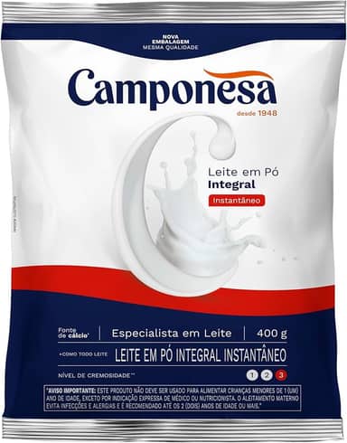 Camponesa - Leite em Pó Integral Instantâneo 400g
