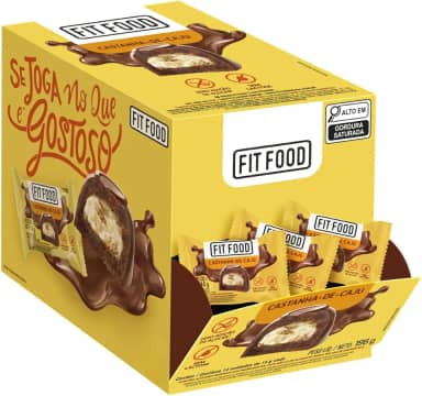 Fit Food Display Bombom de Chocolate ao Leite com Recheio Castanha de Caju - 14 Unidades de 14g