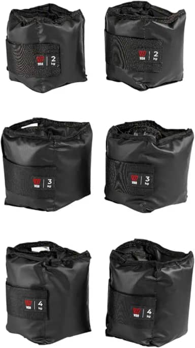 Kit Par Caneleiras Peso 2kg + 3kg + 4kg Tornozeleira de Peso Treine em Casa Academia Pilates Fisioterapia Treino Funcional Crossfit