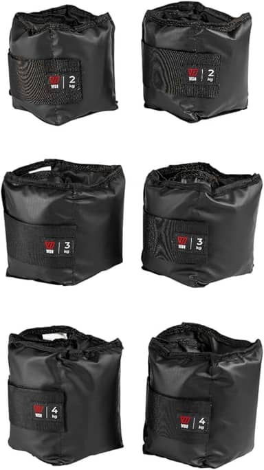 Kit Par Caneleiras Peso 2kg + 3kg + 4kg Tornozeleira de Peso Treine em Casa Academia Pilates Fisioterapia Treino Funcional Crossfit