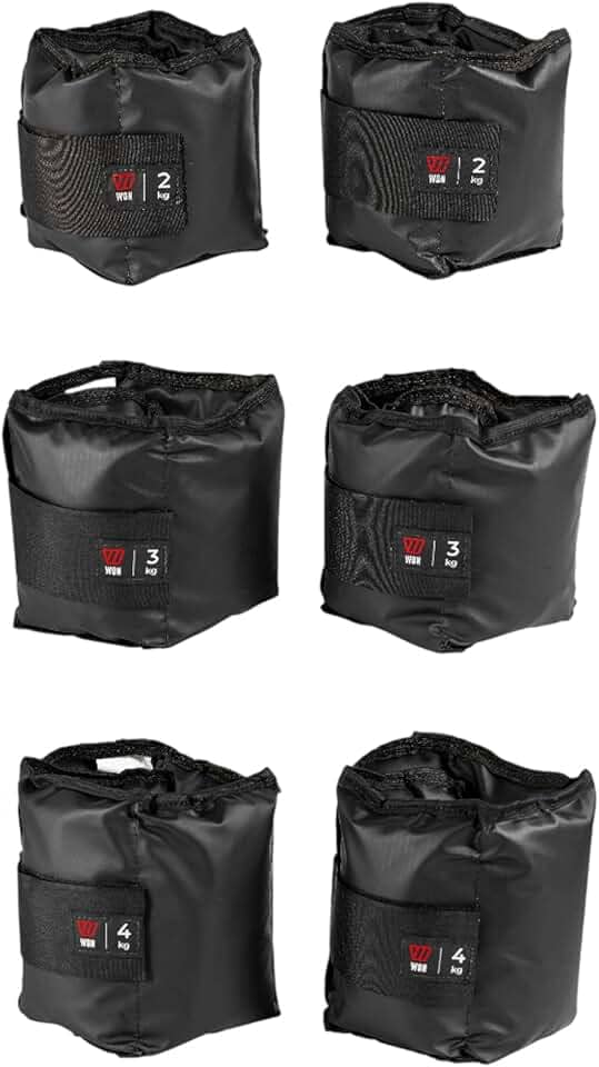 Kit Par Caneleiras Peso 2kg + 3kg + 4kg Tornozeleira de Peso Treine em Casa Academia Pilates Fisioterapia Treino Funcional Crossfit