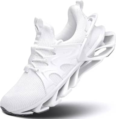 Tênis de corrida masculino, moderno, com lâmina respirável, antiderrapante, para caminhada, academia, esporte, atlético