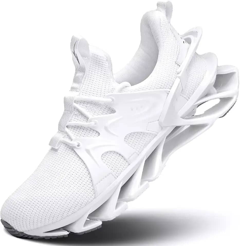 Tênis de corrida masculino, moderno, com lâmina respirável, antiderrapante, para caminhada, academia, esporte, atlético