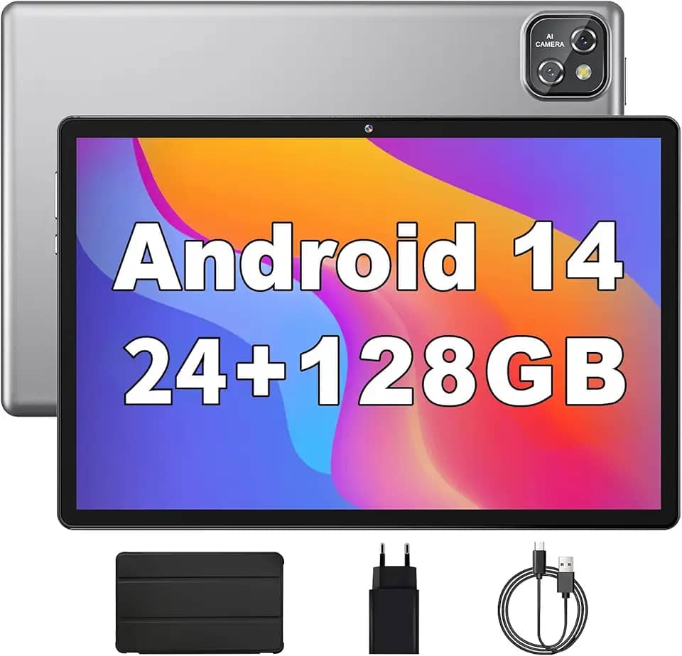MARVUE Pad M13 Tablet, Android 14, tablet 10,1 polegadas, Com Caixa, 24GB de RAM, tablet 128GB, Expansível até 1TB, Processador Octa-Core,GMS,Wi-Fi, Câmera Traseira de 12MP,Câmera Frontal de 5MP