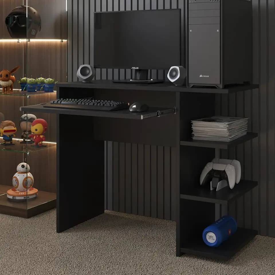 Mesa Escrivaninha Para Computador Escritório Pc Gamer RTX (Preto)
