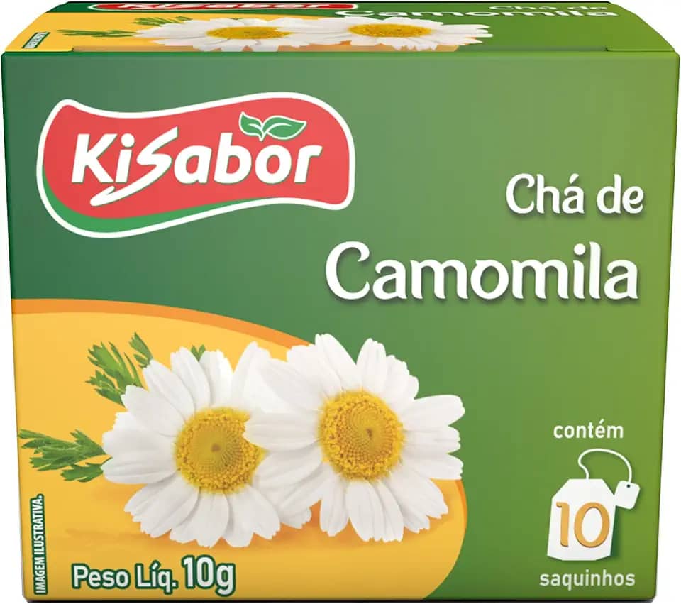 Kisabor, Chá de Camomila, Para infusão, 10 Gramas com 10 Saquinhos