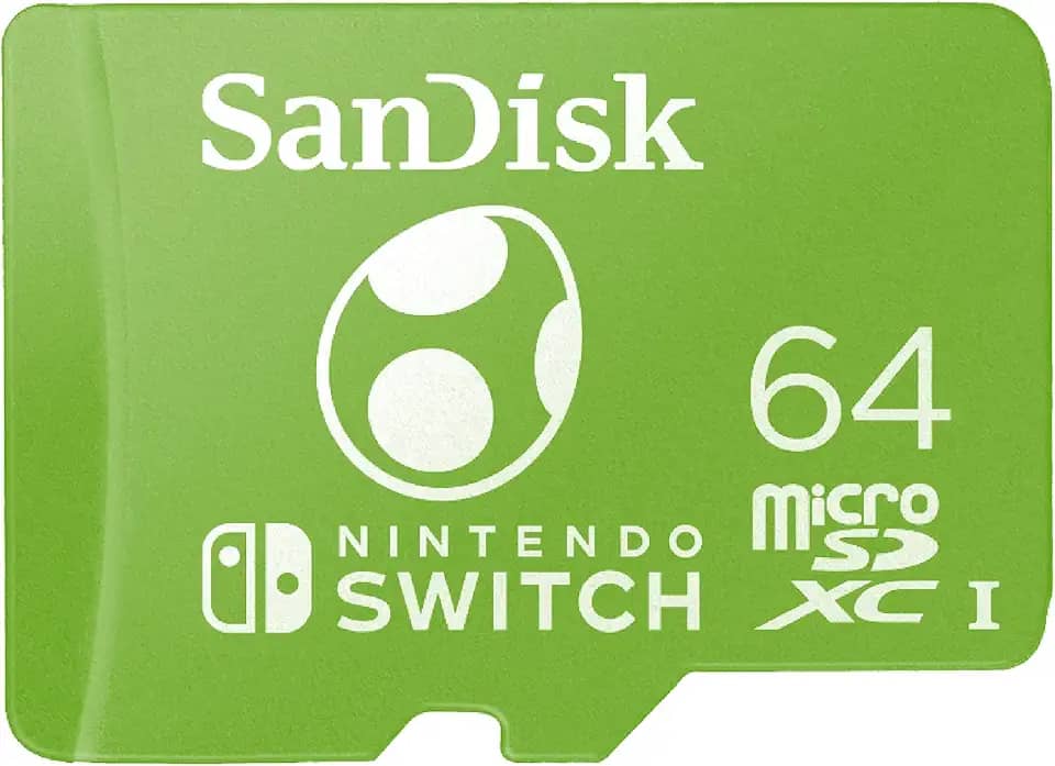 SanDisk Cartão microSDXC de 64 GB licenciado para Nintendo Switch, Edição Yoshi - SDSQXAO-064G-GN6ZN