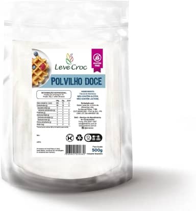 Polvilho doce (fécula de mandioca) sem glúten Leve Croc 500g