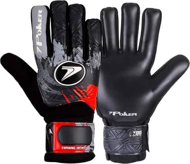 Luva De Goleiro Poker Infinity Campo Society Futsal Training - Vermelho/Preto - 9