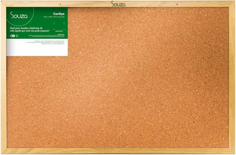 Quadro de cortiça standard, 1,20m X 0,90m, Mold. Pinus Luxo - Souza & Cia (Ref: 3224)