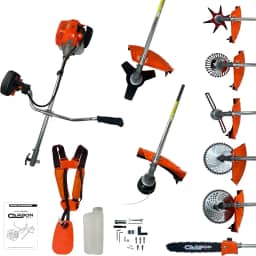 Roçadeira Aparador de Grama a Gasolina Bipartida Profissional 52cc, 2,5HP, Multifuncional com Ponteira Motopoda de Galhos Carbon Fak