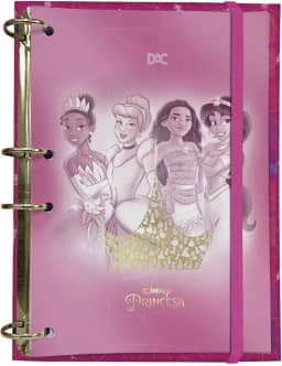 Fichário Colegial com Elástico e 144 Folhas Decoradas - Princesas