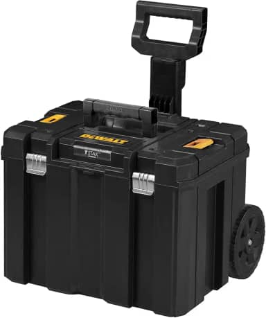 DEWALT Caixa Organizadora Profunda e com Rodas, Ideal para Armazenamento e Transporte de Ferramentas, Modelo DWST17820, Capacidade de 28L