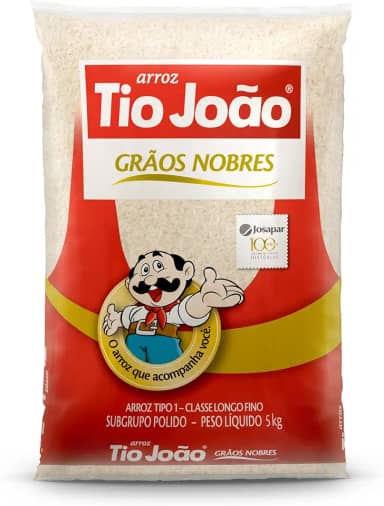 Arroz Branco Tio João Grãos Nobres 5Kg