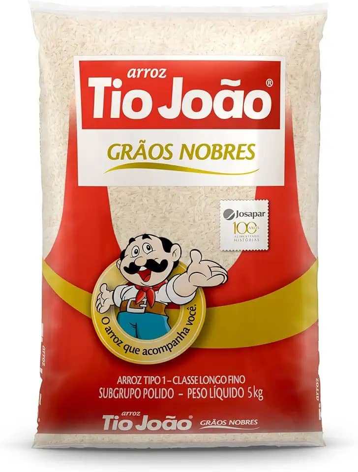 Arroz Branco Tio João Grãos Nobres 5Kg