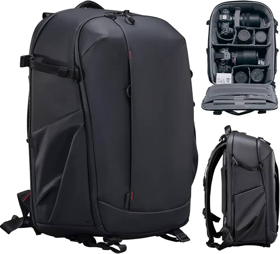 ULANZI Mochila Profissional para Fotógrafos, Resistente à Água, Antifurto, com Suporte de Tripé para Lente de Câmera e Espaço para Laptop de 16"