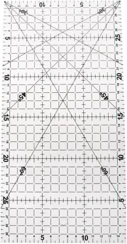 Régua 15x30 Cm Gravada A Laser Patchwork Artesanato (TRANSPARENTE)