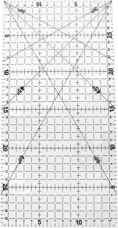 Régua 15x30 Cm Gravada A Laser Patchwork Artesanato (TRANSPARENTE)