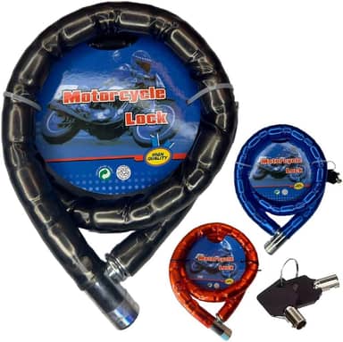 Trava Cadeado 100cm 22 mm Articulado Aço Reforçado Grosso Moto Bicicleta Bike Portão