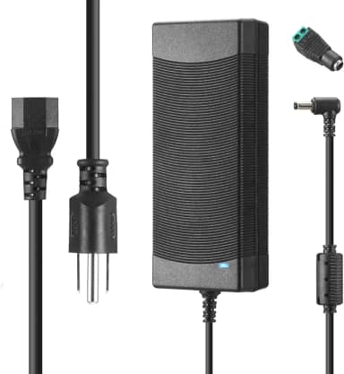 Fonte de alimentação 12V 10A 120W 100V ~ 240V AC para DC Transformador conversor, adaptador de fonte de alimentação de 12 volts 10 Amp com conector de saída CC de 5,5 mm x 2,1 mm para impressora 5050