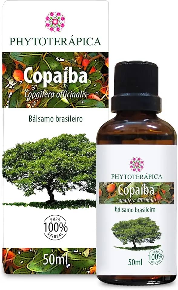 PHYTOTERAPICA - Óleo Vegetal de Copaíba Bálsamo - Aromaterapia - Pele e Cabelo - Excelente na prevenção do envelhecimento precoce e auxilia em problemas do couro cabeludo - 100% Puro e Natural - 50ml
