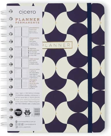 Planner Permanente Wire-o Bossa Nova Semanal Notas A5 Boemia, Cicero
