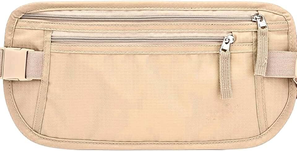 Pochete Doleira Porta Dólar Viagem Documento Passaporte Porta dinheiro cinto elástico Anti Furto Viagem