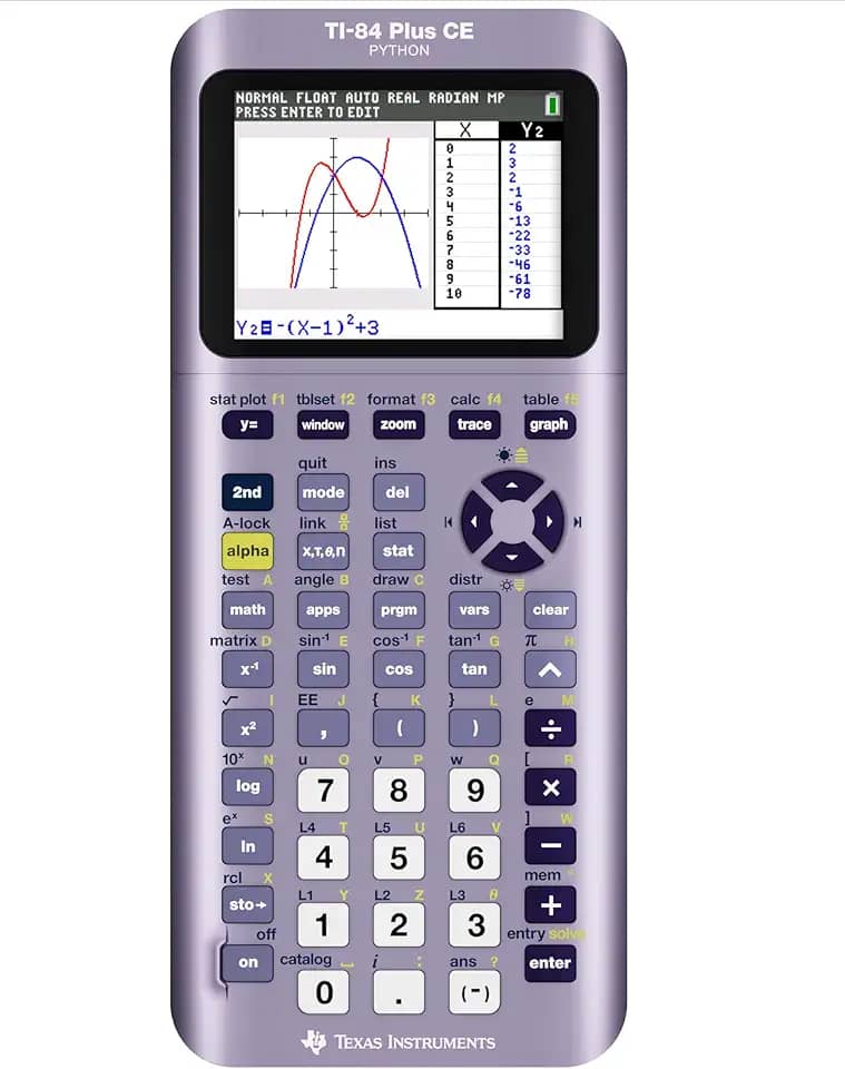 TI-84 Plus CE Python Enhanced Graphing Plus Software, Íris/Roxo