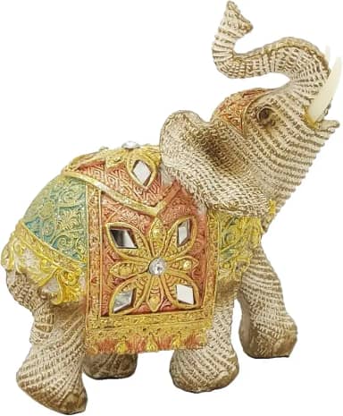 Elefante Decorativo Em Resina GRANDE Estatueta Indiano Sabedoria Sorte (elefante X200)