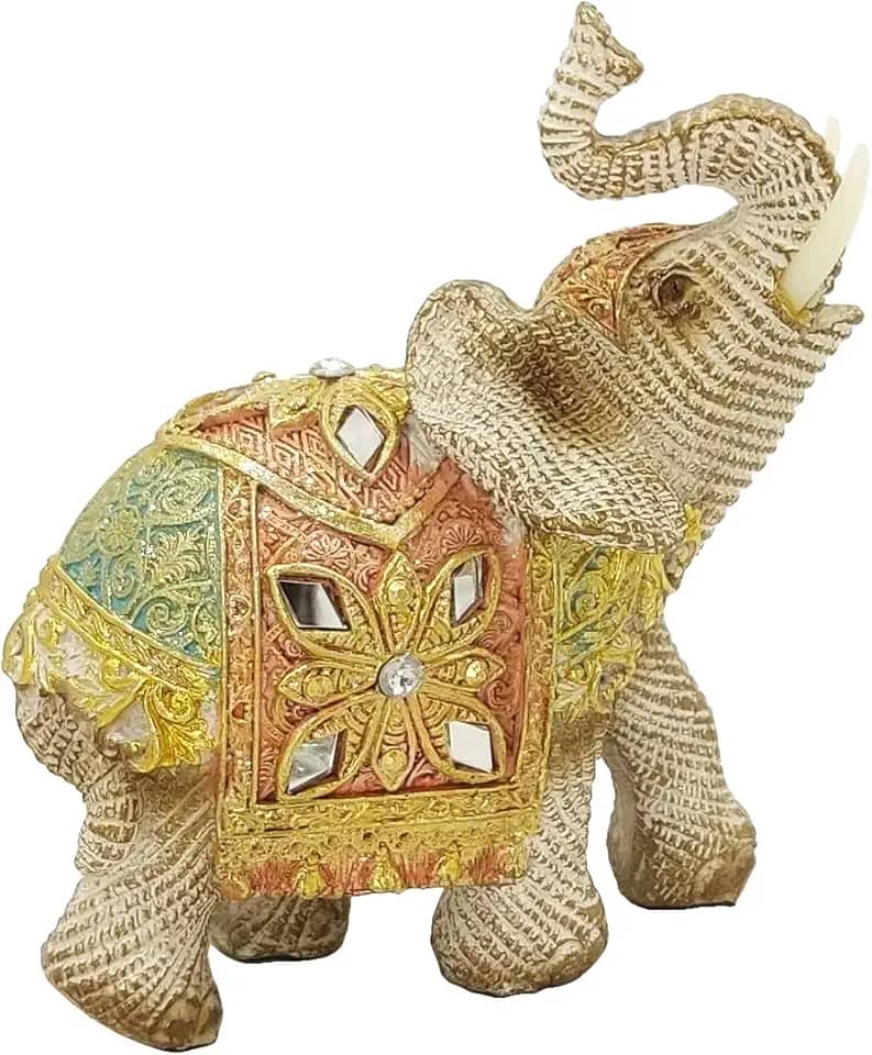 Elefante Decorativo Em Resina GRANDE Estatueta Indiano Sabedoria Sorte (elefante X200)