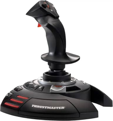 Thrustmaster T.Flight Stick X - Joystick ergonômico para simulador de voo com resistência ajustável e amplo apoio para as mãos para PC