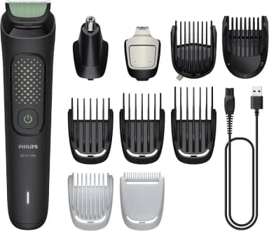 Philips Multigroom Aparador de Pelos 13 em 1 - Barbeador elétrico e Aparador para Rosto, Cabeça e Corpo, Lâminas Autoafiáveis e Amigáveis à Pele, 13 Configurações de Comprimento, Modelo MG3941/15