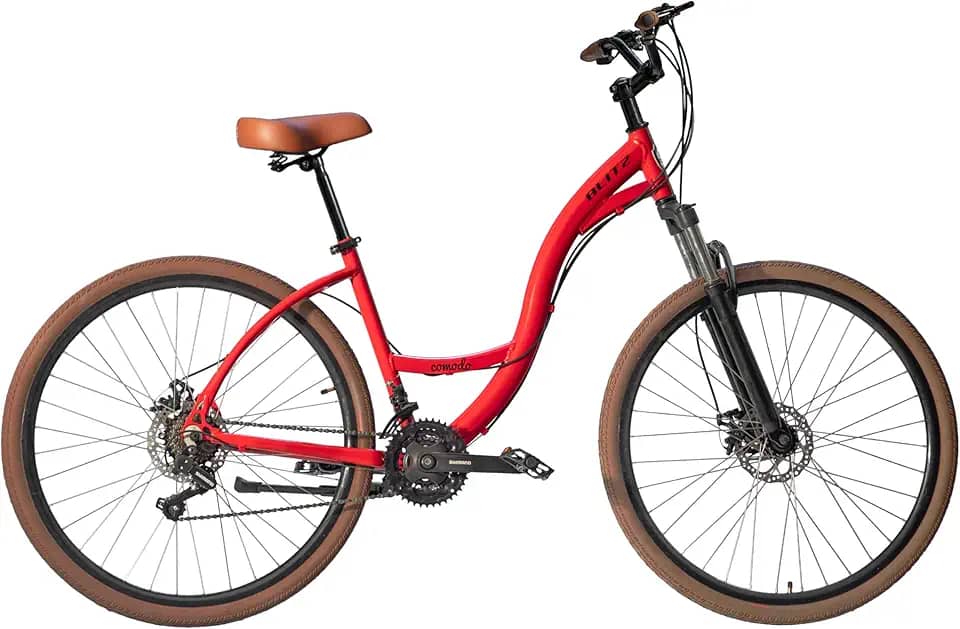 Bicicleta BLITZ Aro 29 Comodo Urbana Full SH 21v Freio à Disco, Quadro Leve, Câmbio Suave, Rodas Resistentes, Design Moderno, Ideal para Passeios e Deslocamentos Diários