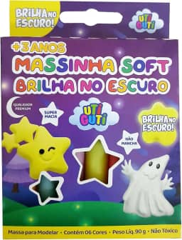 UTIGUTI Massinha Soft Brilha no Escuro 6 Cores 90g Super Macia