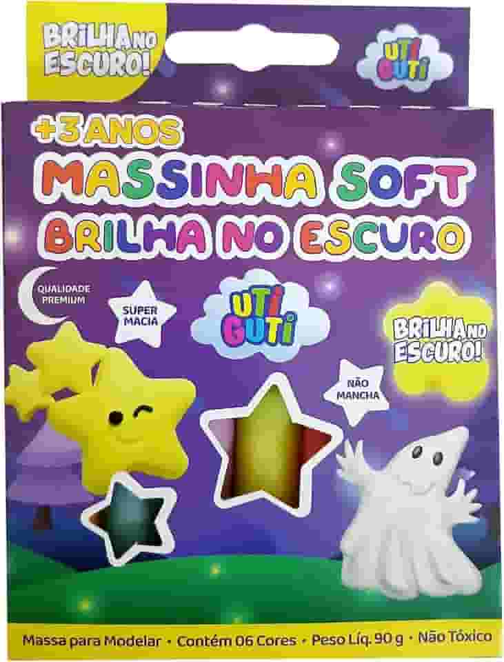 UTIGUTI Massinha Soft Brilha no Escuro 6 Cores 90g Super Macia