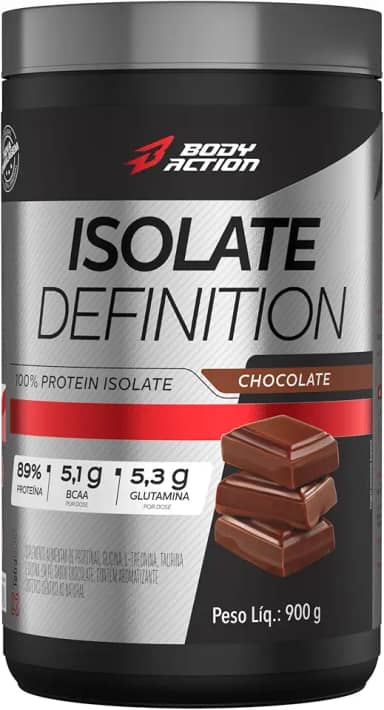 Whey Protein Isolado Isolate Definition 900g Sabor Chocolate Bodyaction